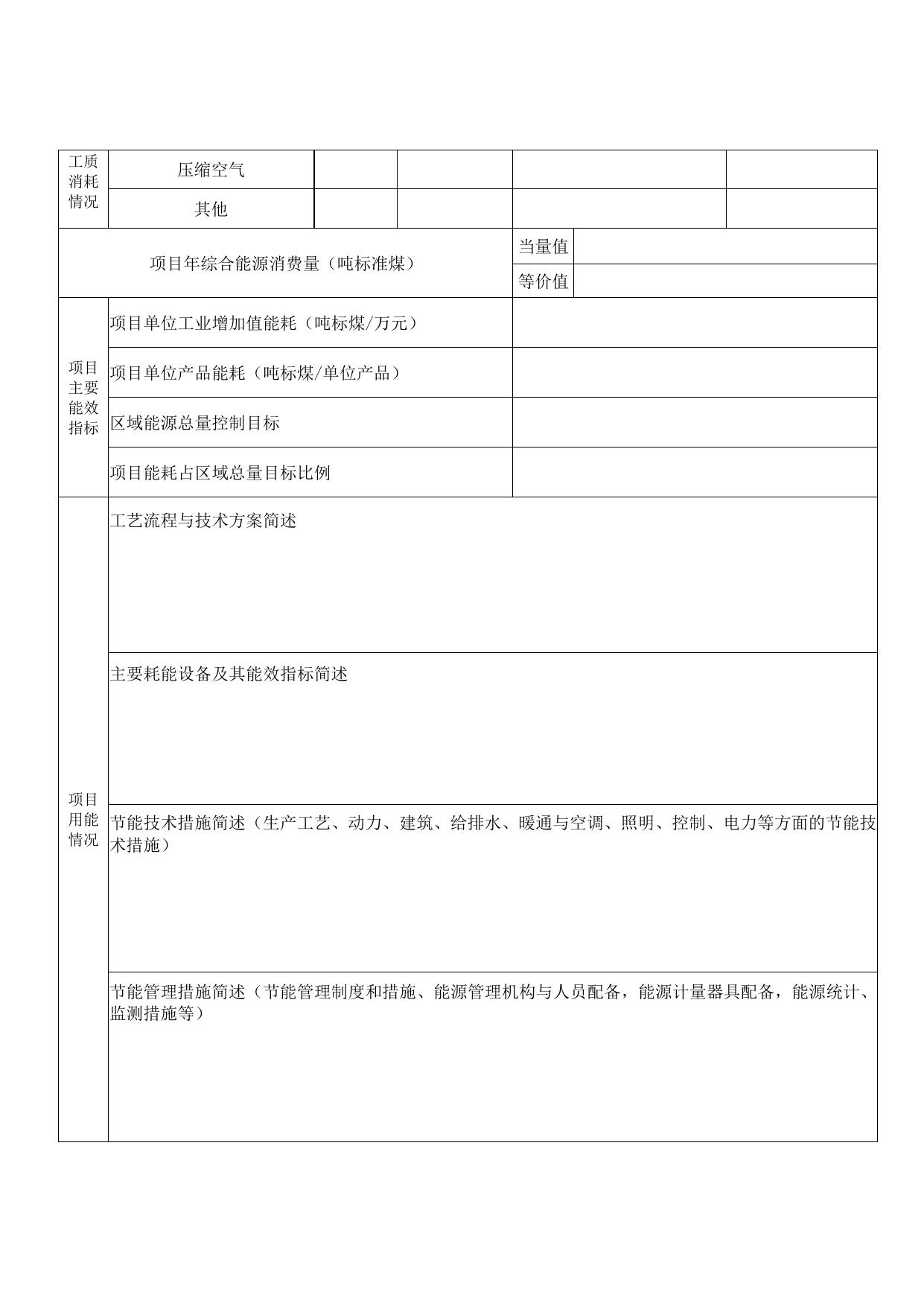 大同市固定资产投资项目节能承诺备案表.doc
