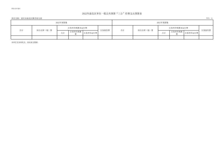 重庆市渝北区腾芳幼儿园2022年部门预算公开表.xlsx