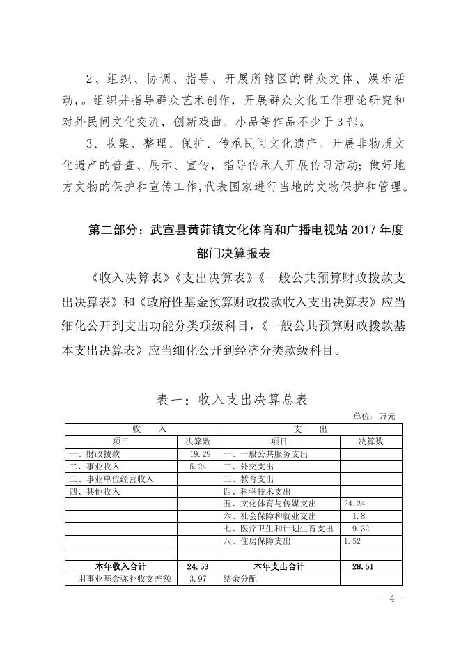 6.武宣县黄茆镇文化体育和广播电视站2017年部门决算公开.doc