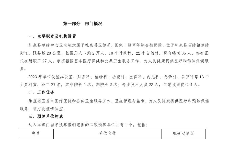 礼泉县建陵中心卫生院2023年部门预算公开.pdf
