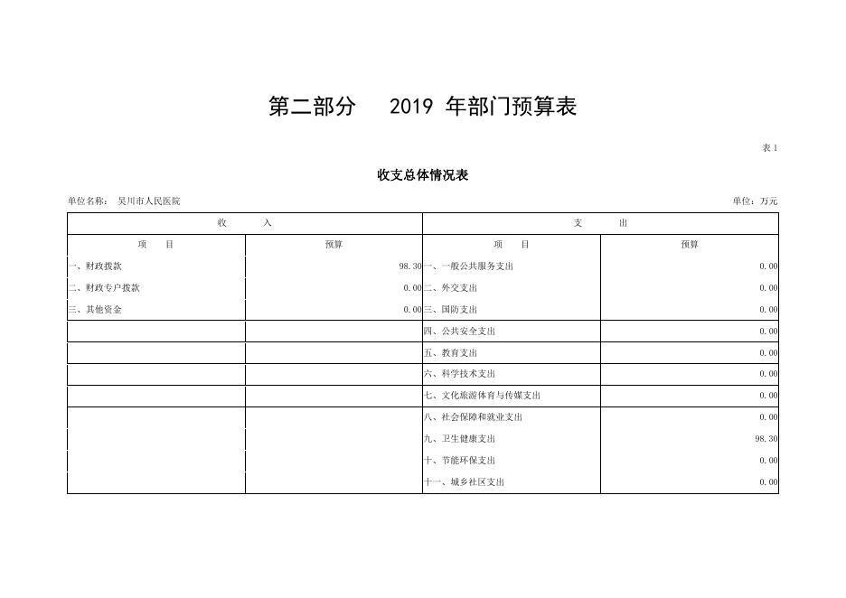 2019年吴川市人民医院部门预算公开.pdf