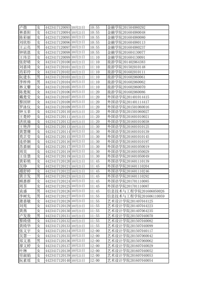 普通话水平测试安排表.xls