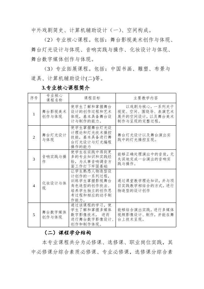 舞台艺术设计与制作专业(三年制).doc